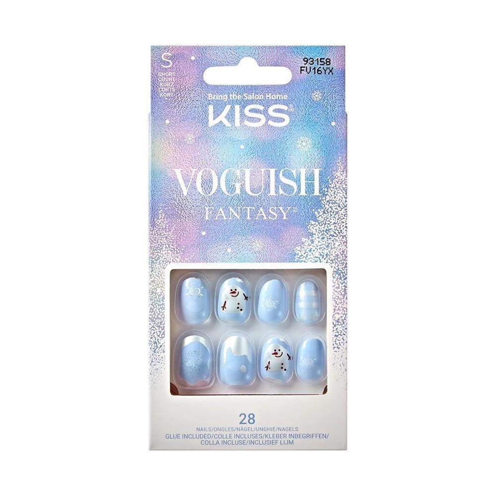 KISS Voguish Fantasy Holiday Nails - Snowman Nose